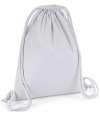 W260 Westford Mill Organic Premium Cotton Gymsac Light Grey colour image